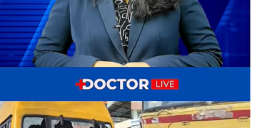 A KSRTC bus rammed into the back of a school bus